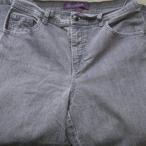 Women's Gloria Vanderbilt Gray Stretch Jeans Size 8 Average Cotton Polyester Spa